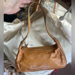 Longchamp Tan Leather Shoulder Bag